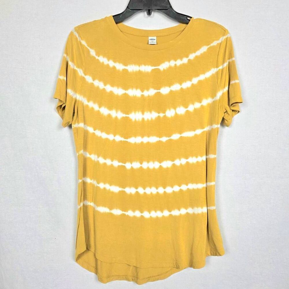 Old Navy Luxe S Mustard Tie Dye Soft Stretch Tee